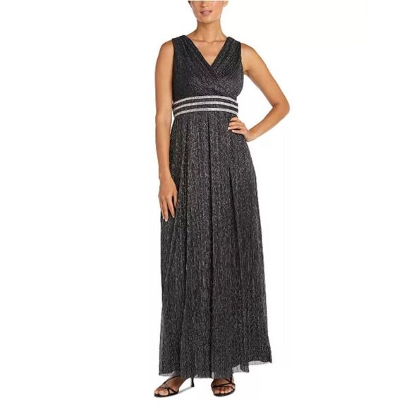 R&M Richards Pleated Gown - Picture 1 of 7